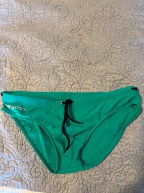 Men’s Green Swim Brief with Drawstring